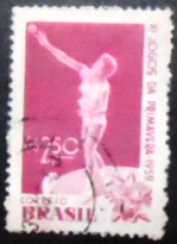 Selo postal de 1959 Jogos da Primavera - C 439 U