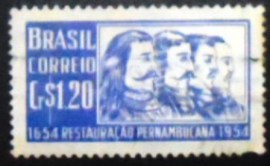 Selo postal Restauração Pernambucana de 1954  - C 333 U