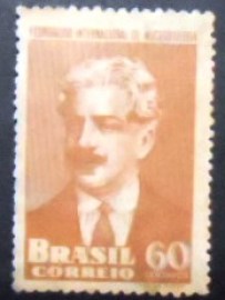 Selo postal do Brasil de 1950 Microbiologia U