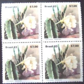 Quadra de selos postais do Brasil de 1983 Mandacaru