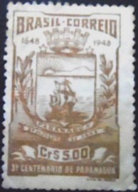 Selo postal do Brasil de 1948 Paranaguá