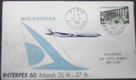 Envelope de 1º Dia de Circulação de 1960 Air France