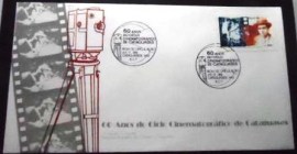 Envelope 1º Dia de Circulação do Brasil de 1985 Ciclo Cinematográfico