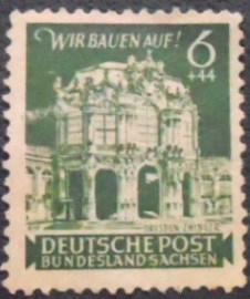Selo postal da Alemanha de 1946 Reconstruction