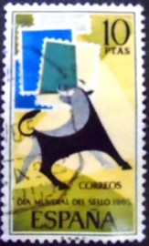 Selo postal da Espanha de 1965 World Stamp Day