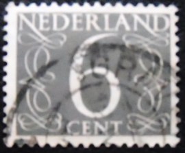 Selo postal da Holanda de 1954 Numeral 6