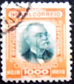 Selo postal oficial de 1906 Afonso Penna 1000 Réis