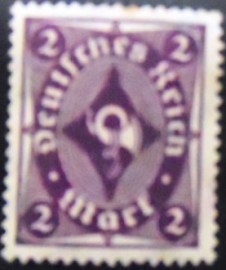 Selo postal da Alemanha Reich de 1922 Posthorn 2
