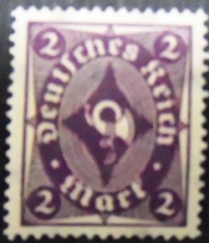 Selo postal da Alemanha Reich de 1922 Posthorn 2