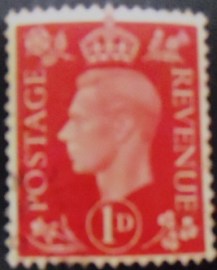 Selo postal do Reino Unido de 1937 King George VI 1