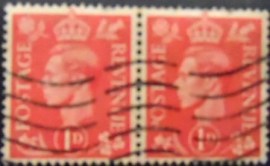 Par de selos postais do Reino Unido de 1941 King George VI 1