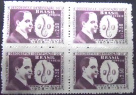 Quadra de selos postais de 1959 Pirajá da Silva