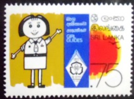 Selo postal do Sri Lanka de 1977 Sri Lanka Girl Guides Association