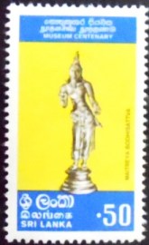 Selo postal do Sri Lanka de 1977 Colombo National Museum 50