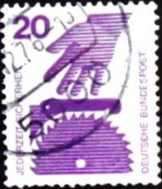 Selo postal da Alemanha de 1972 Circular saw