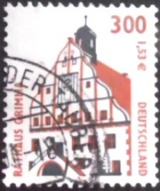 Selo postal da Alemanha de 2000 Townhall Grimma - 1851 U
