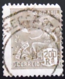 Selo postal do Brasil de 1929 Aviação 200