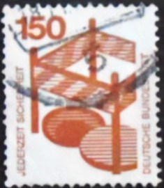 Selo postal da Alemanha de 1972 Open Manhole