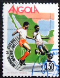 Selo postal da Angola de 1986 World Cup Mexico 86