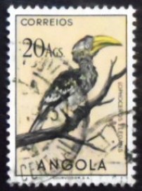 Selo postal da Angola de 1951 Eastern Yellow-billed Hornbill