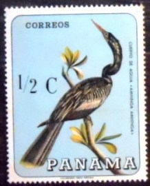 Selo postal do Panamá de 1967 American Darter