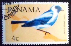 Selo postal do Panamá de 1965 Blue-grey Tanager