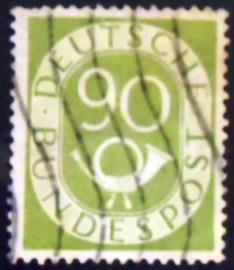 Selo postal da Alemanha de 1951 Digits with Posthorn 90