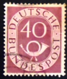 Selo postal da Alemanha de 1951 Digits with Posthorn 40