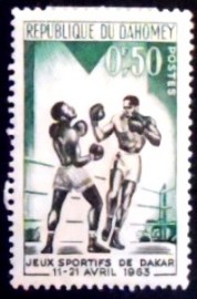 Selo postal de Daomé de 1963 Boxing