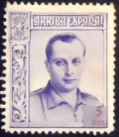 Selo postal da Espanha de 1937 José Antonio Primo de Rivera
