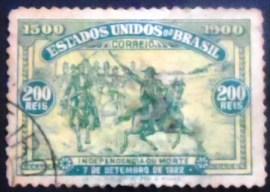 Selo postal do Brasil de 1900 Proclamação da Independência