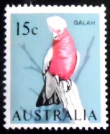 Selo postal da Austrália de 1966 Galah