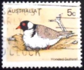 Selo postal da Austrália de 1978 Hooded Dotterel