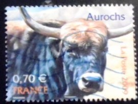 Selo postal da França de 2009 Aurochs