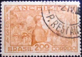 Selo postal comemorativo do Brasil de 1935  C 74 U