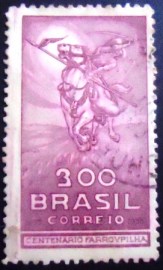 Selo postal do Brasil de 1935 Farrapos 300rs C 92 U