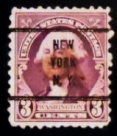 Selo postal dos Estados Unidos de 1932 George Washington NY