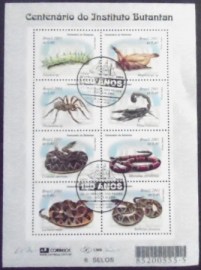 Bloco postal do Brasil de 2001 Butantan