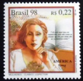 Selo postal do Brasil de 1998 Clarice Lispector