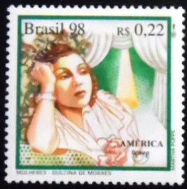 Selo postal do Brasil de 1998 Dulcina de Moraes