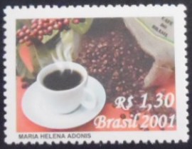 Selo postal do Brasil de 2001 Café do Brasil