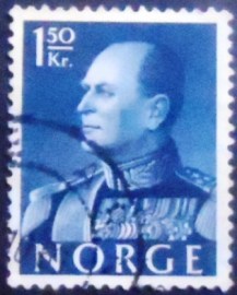 Selo postal da Noruega de 1959 King Olav V 1,50