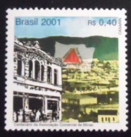 Selo postal do Brasil de 2001 Associação Comercial Minas Gerais