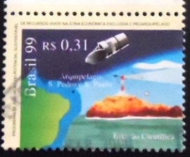 Selo postal do Brasil de 1999 Estação Científica