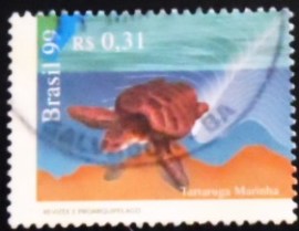 Selo postal do Brasil de 1999 Tartaruga Marinha
