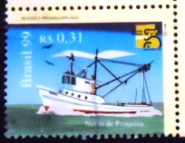 Selo postal do Brasil de 1999 Navio de Pesquisa