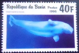 Selo postal do Benin de 1996 Beluga Whale