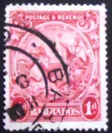Selo postal de Barbados de 1932 Seal of the Colony 1