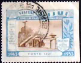 Selo postal do Brasil de 1953 Exposição Filatélica Ijuí