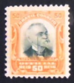 Selo postal Oficial de 1906 Afonso Penna 50 rs - O 3 N